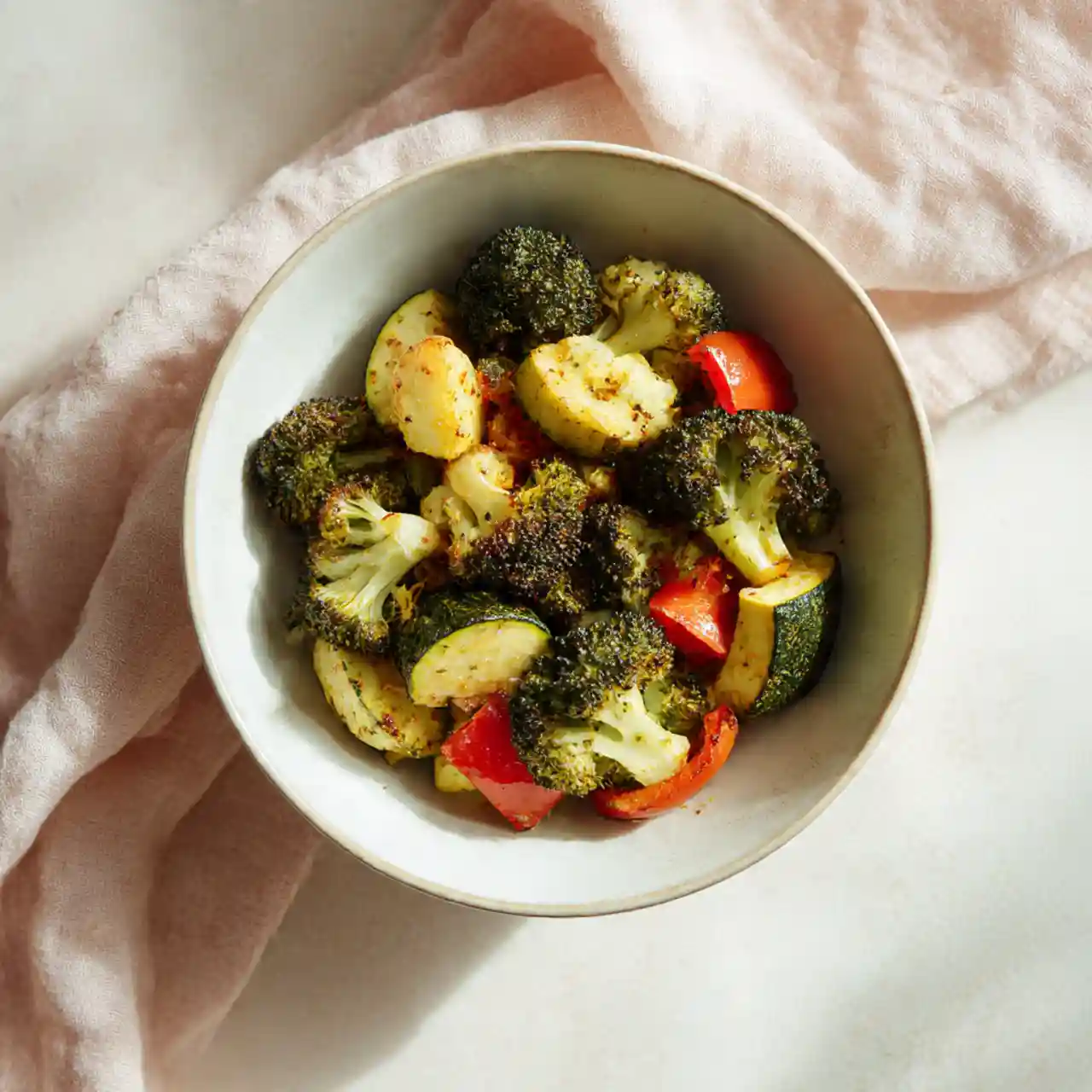 Gezonde airfryer groenteschotel