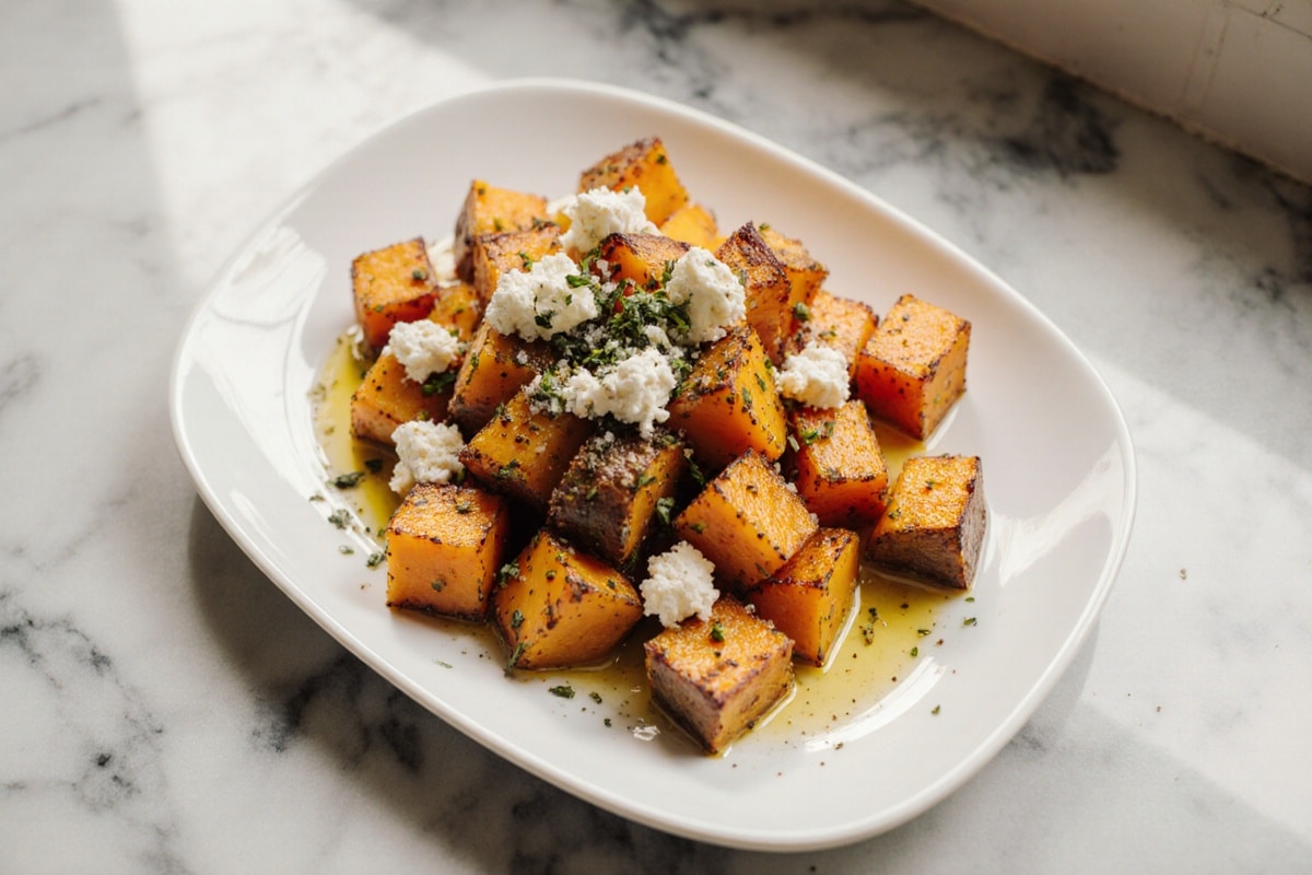 bataty z feta z air fryer chrupiąco podawane