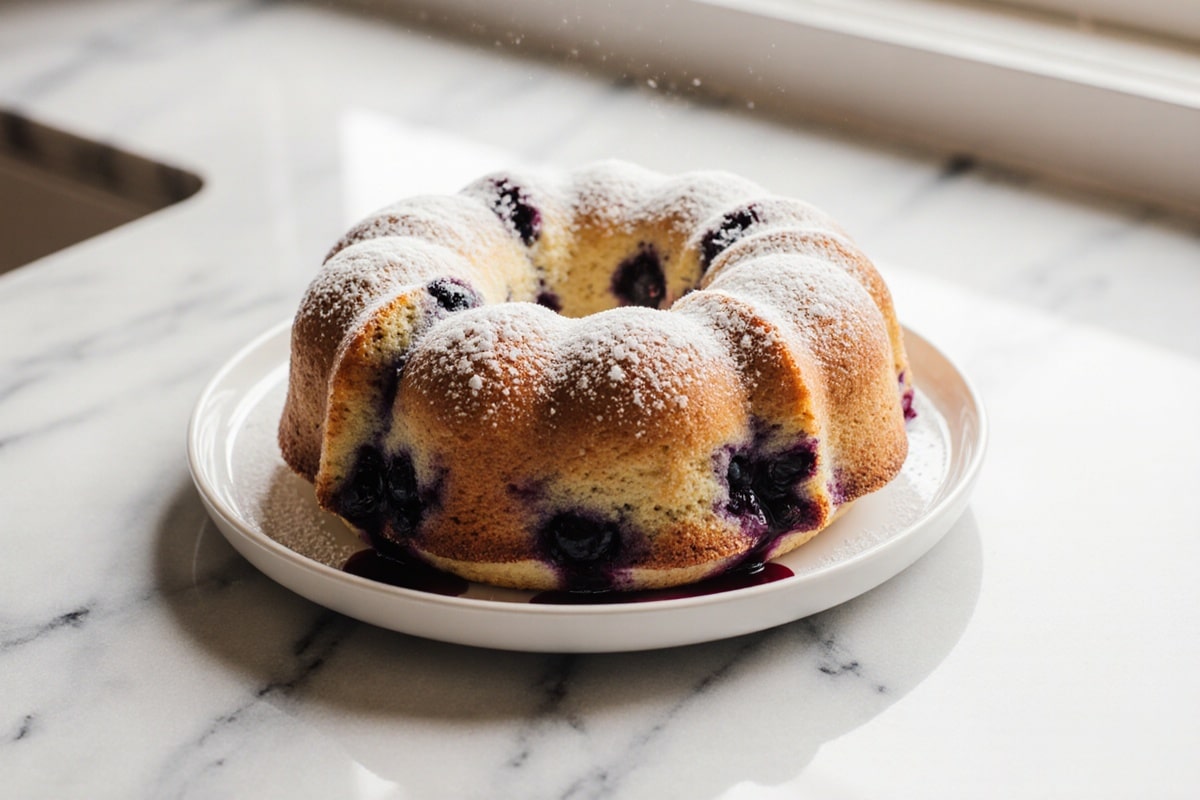 placek z borowkami z air fryer