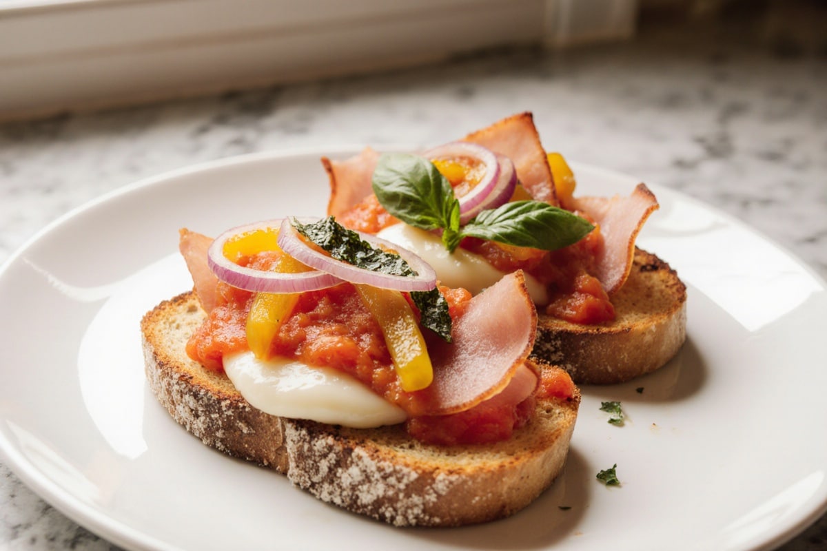 tosty ala pizza z air fryer chrupiąco podawane