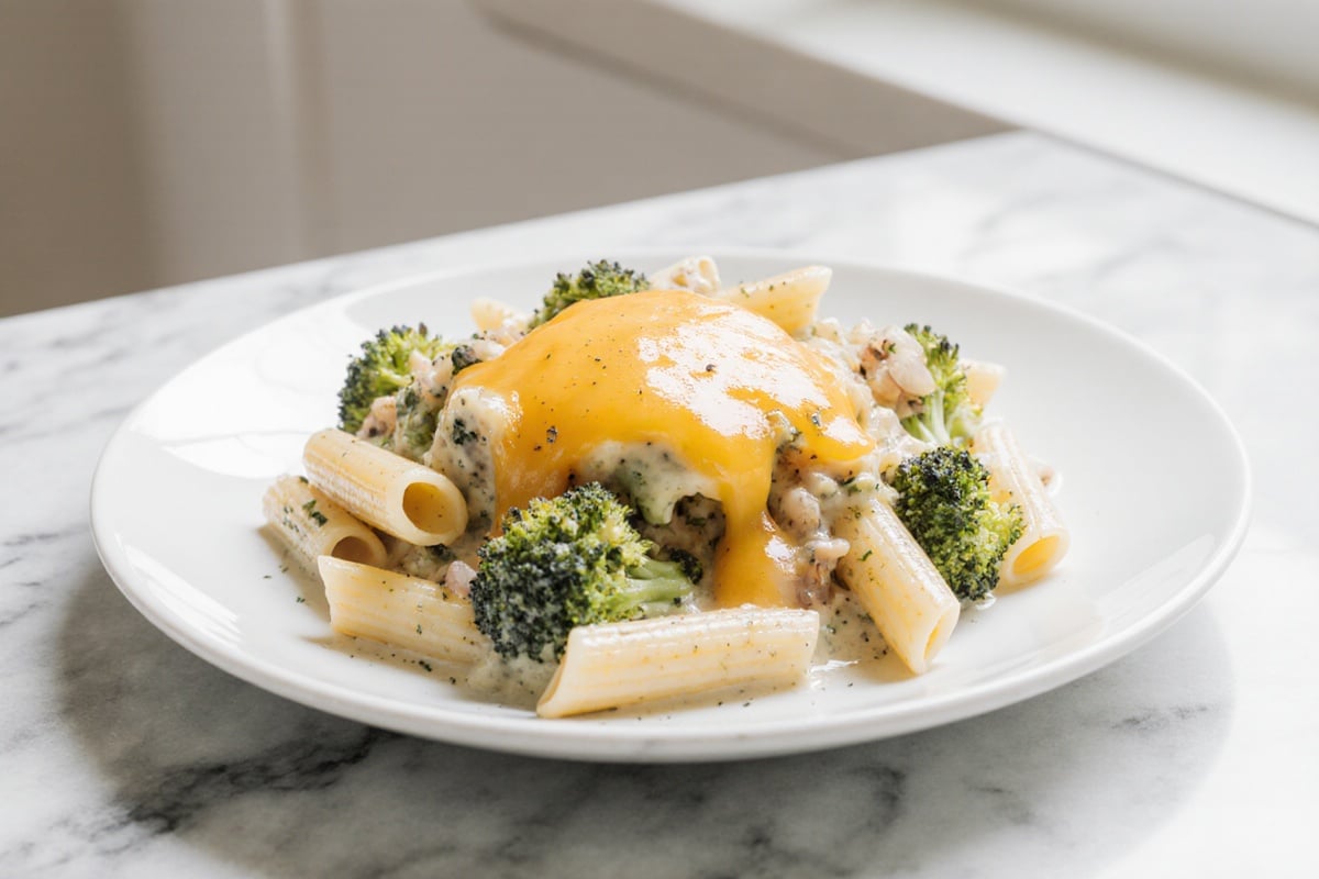 zapiekanka makaronowa serowo brokulowa z air fryer