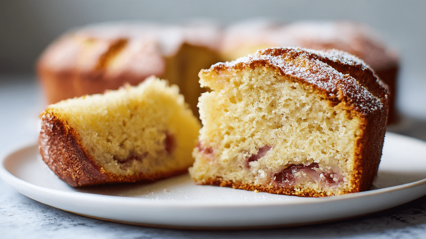 ciasto ze sliwkami z air fryer na talerzu