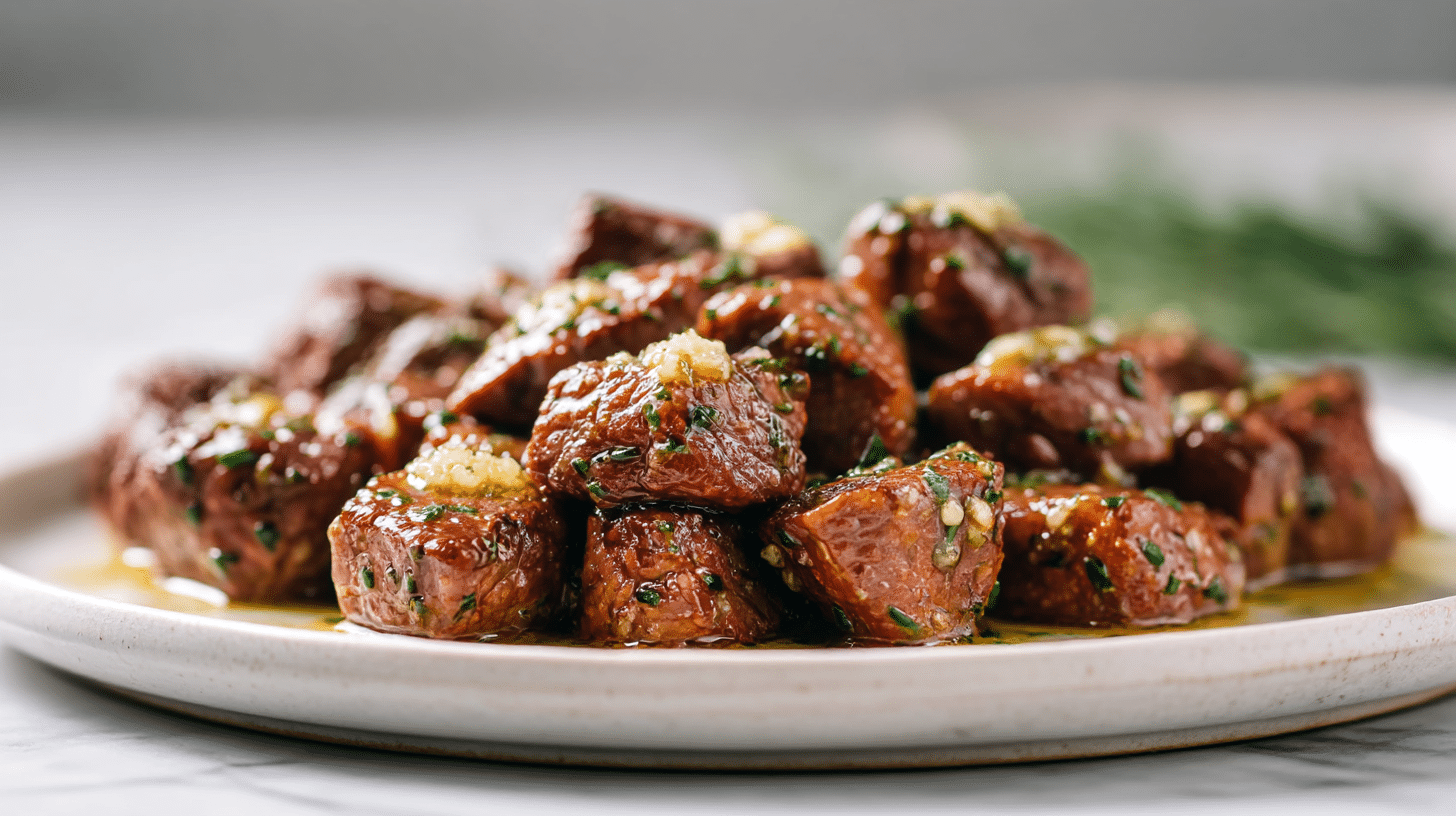 kaski ze steka z maslem czosnkowym z air fryer w chrupiącej skórce