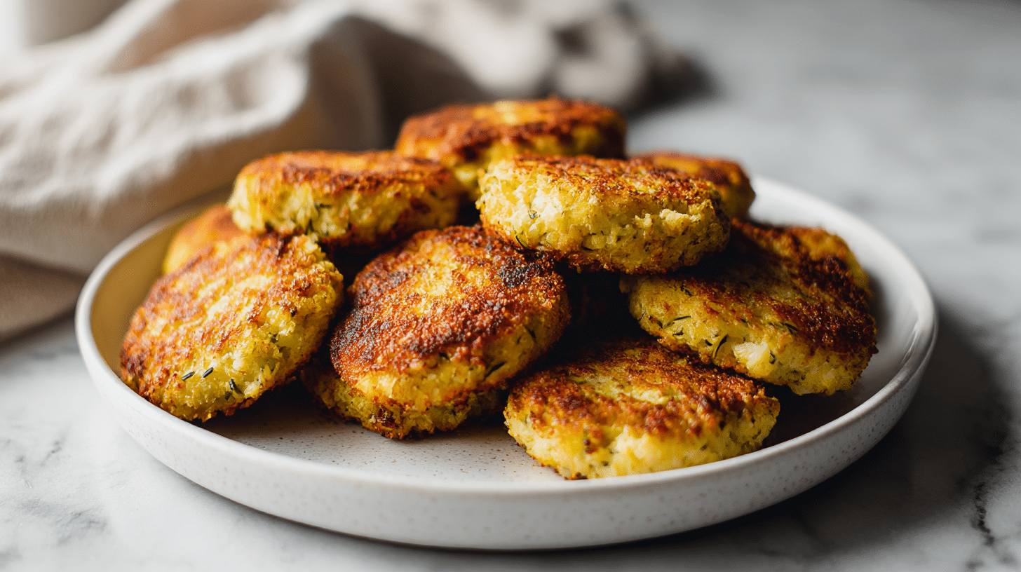 Zdrowe kotlety z kalafiora z air fryer, gotowe do podania
