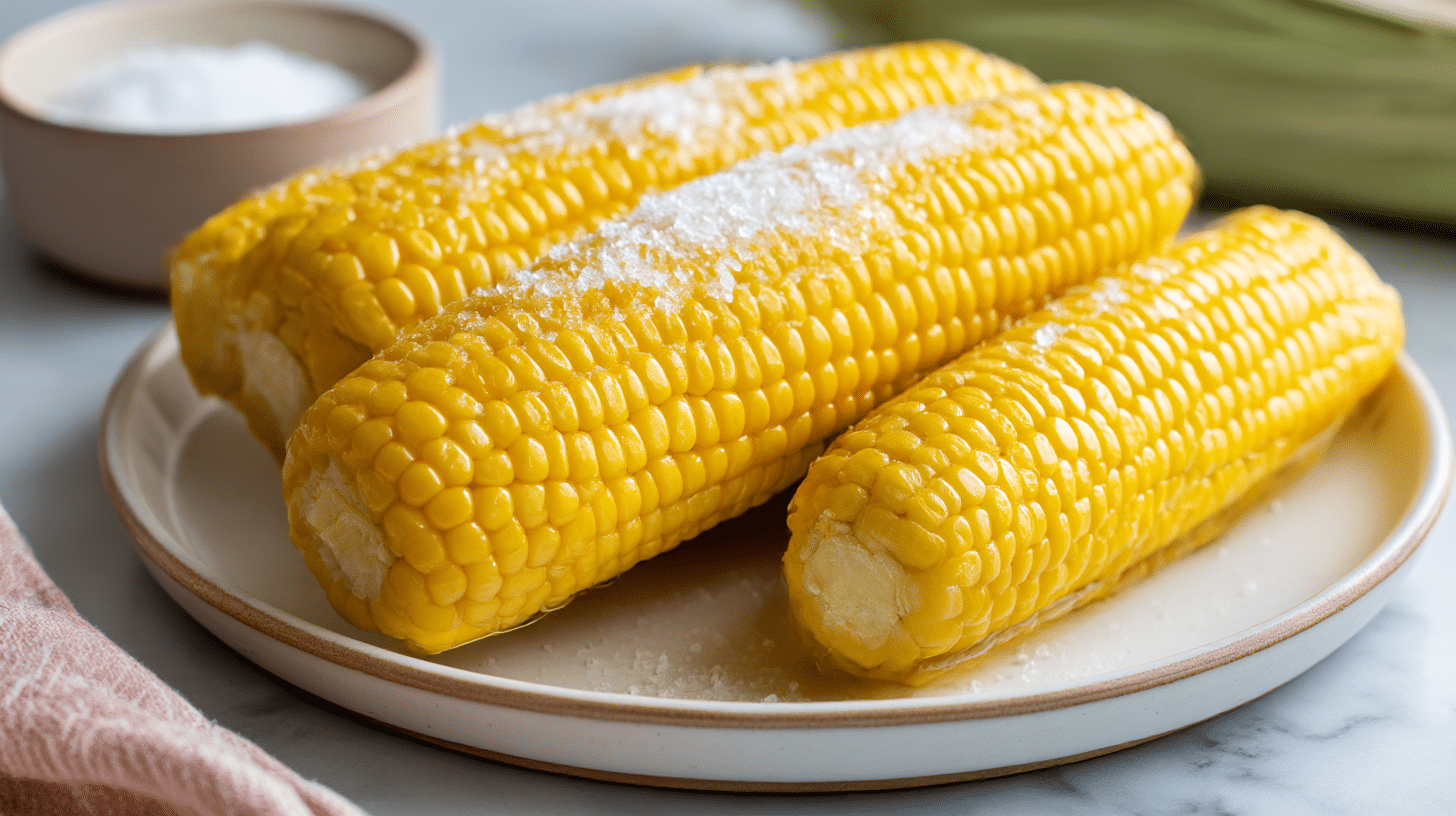 Zdrowe kukurydze z air fryera gotowe do spożycia