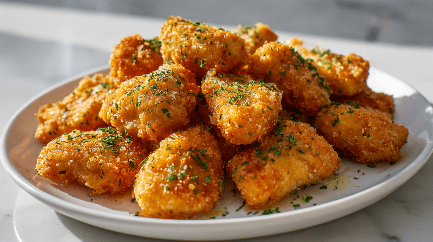 nuggetsy z kurczaka z air fryer na złocisto