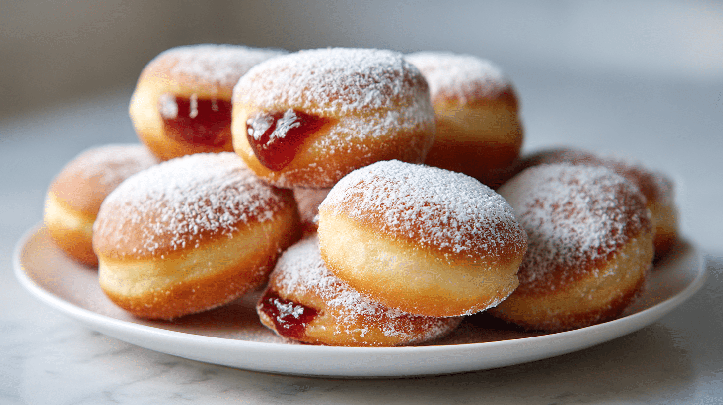 paczki z air fryer świeżo zrobione na talerzu