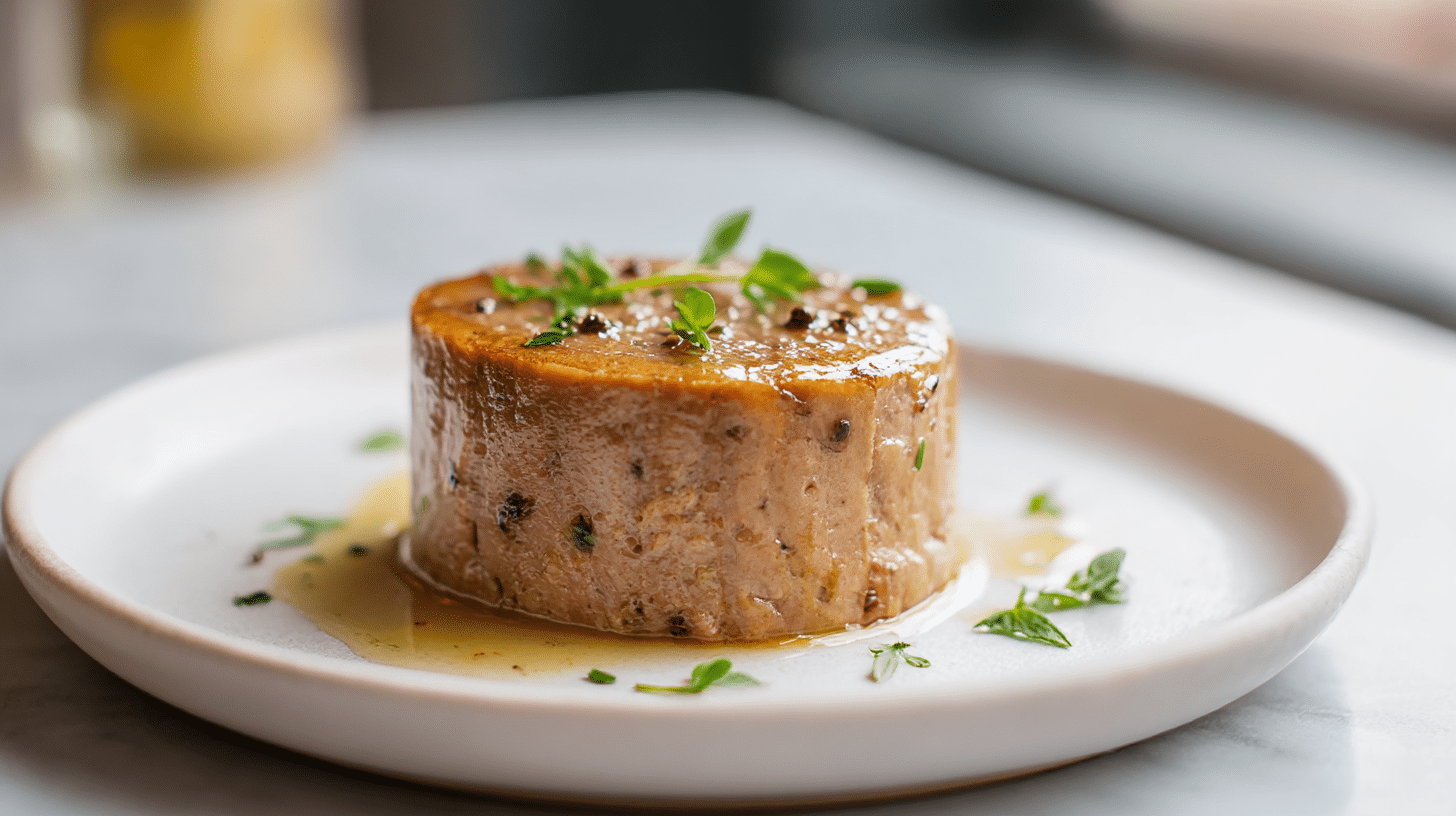 smaczny pasztet drobiowy z air fryer podany na stół