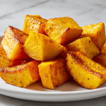 Widok pieczonej dyni z air fryer w apetycznym wydaniu.