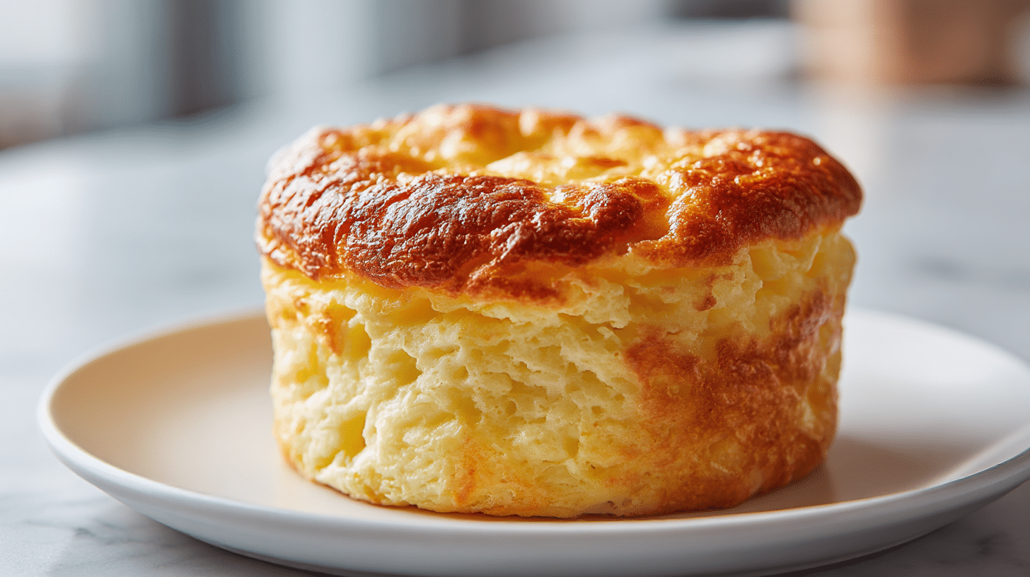 Pyszny suflet jajeczny z air fryer na stole