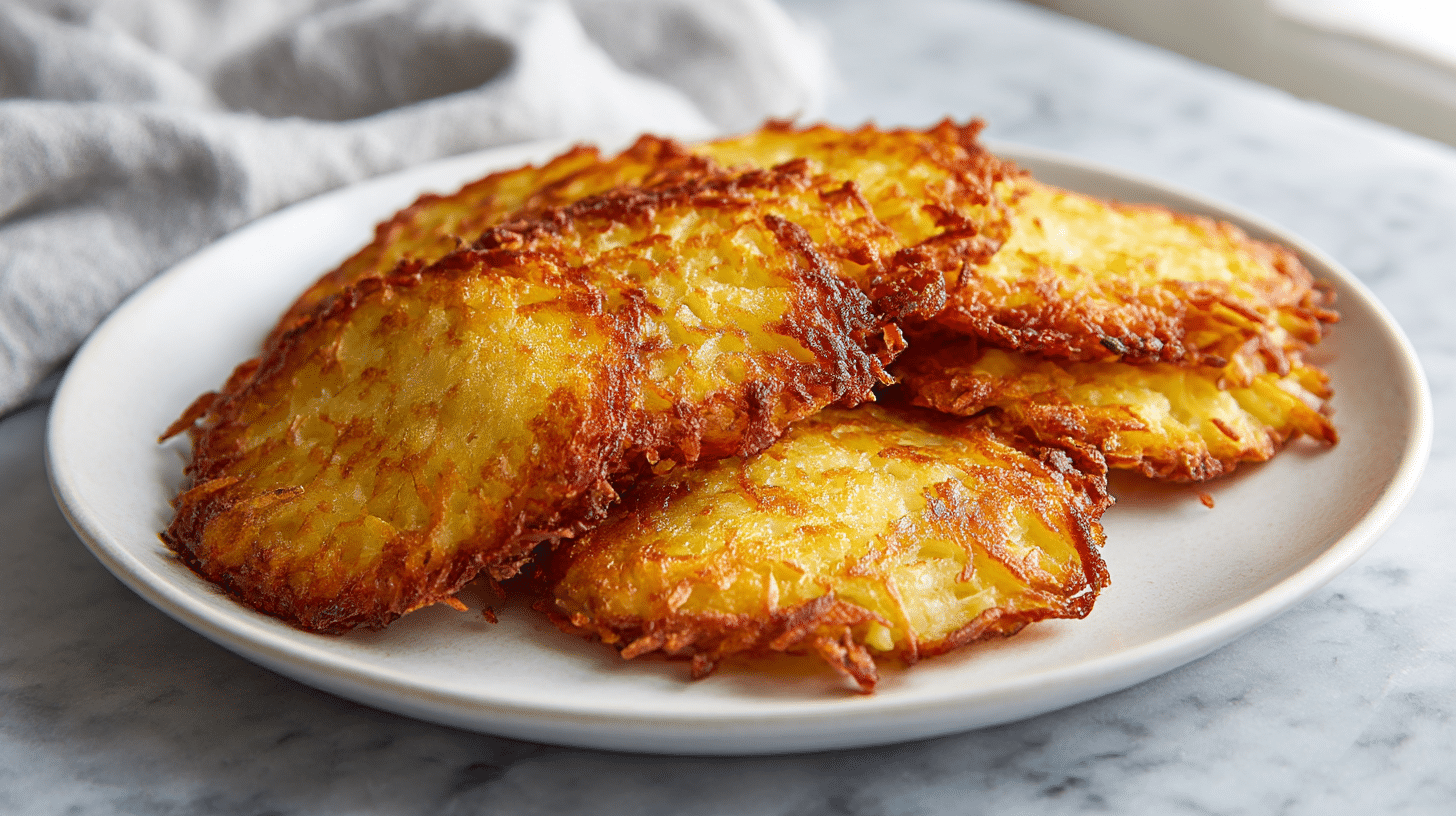 chrupiące airfryer placki ziemniaczane z dodatkami