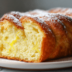 Pyszna babka cytrynowa z air fryer na talerzu