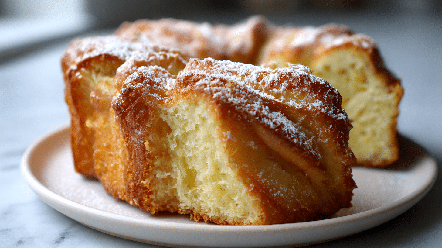 Smaczna babka cytrynowa z air fryer z plasterkami cytryny