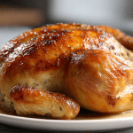 cały kurczak z airfryer podany z dodatkami