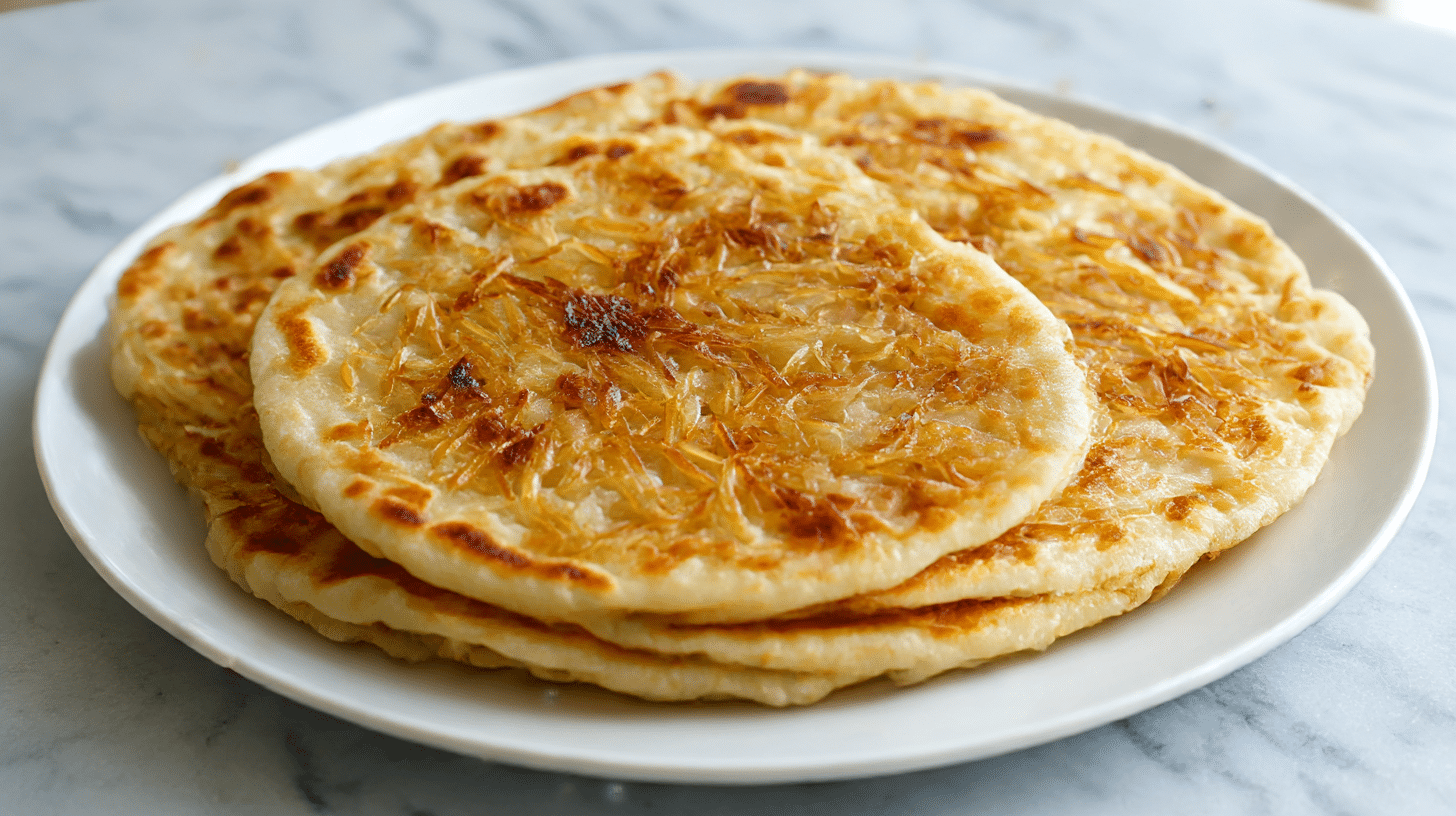 Cebularze z air fryer na talerzu, świetna przystawka