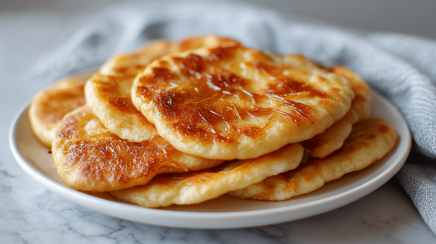 Cebularze z air fryer, pięknie podane na stole