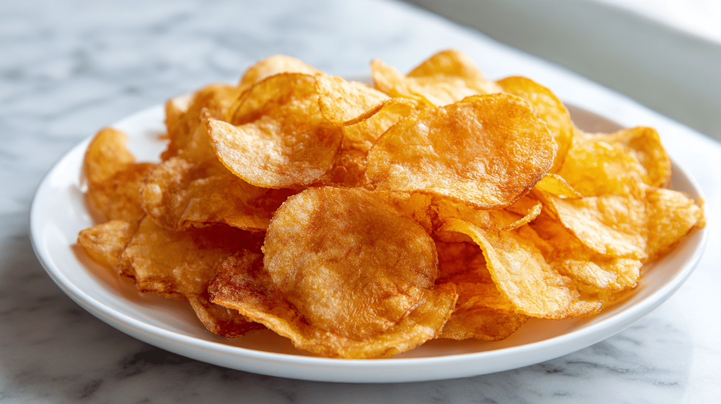 zdrowe chipsy z air fryer na stole