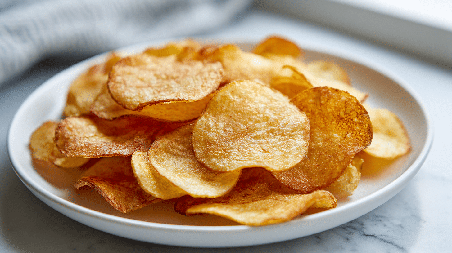 domowe chipsy z air fryer w misce