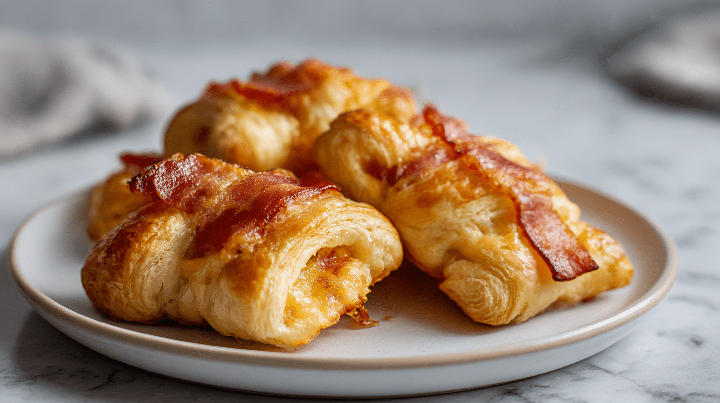 ciasto francuskie z boczkiem z air fryer w akcji