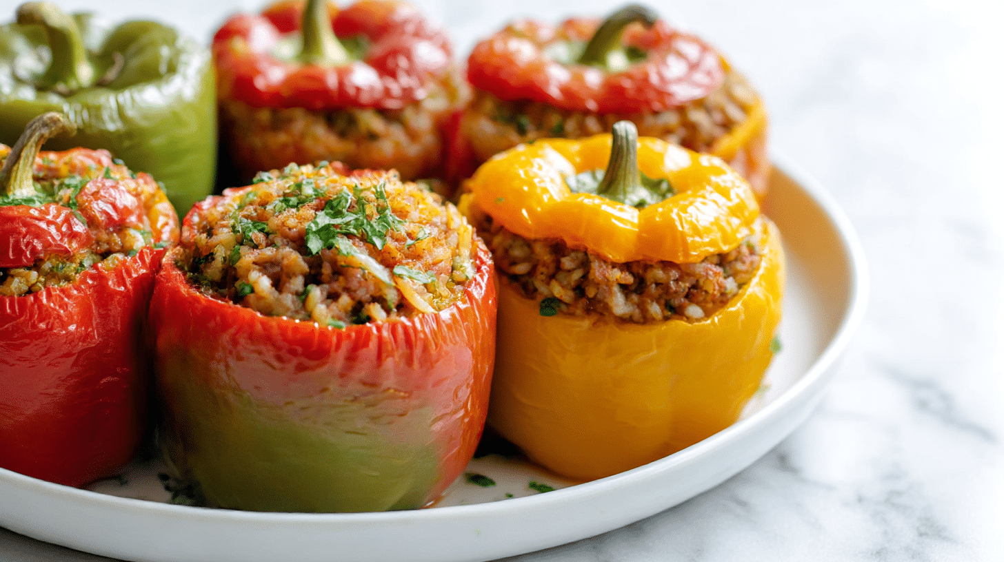 Rodzinna kolacja z faszerowaną papryką z air fryer