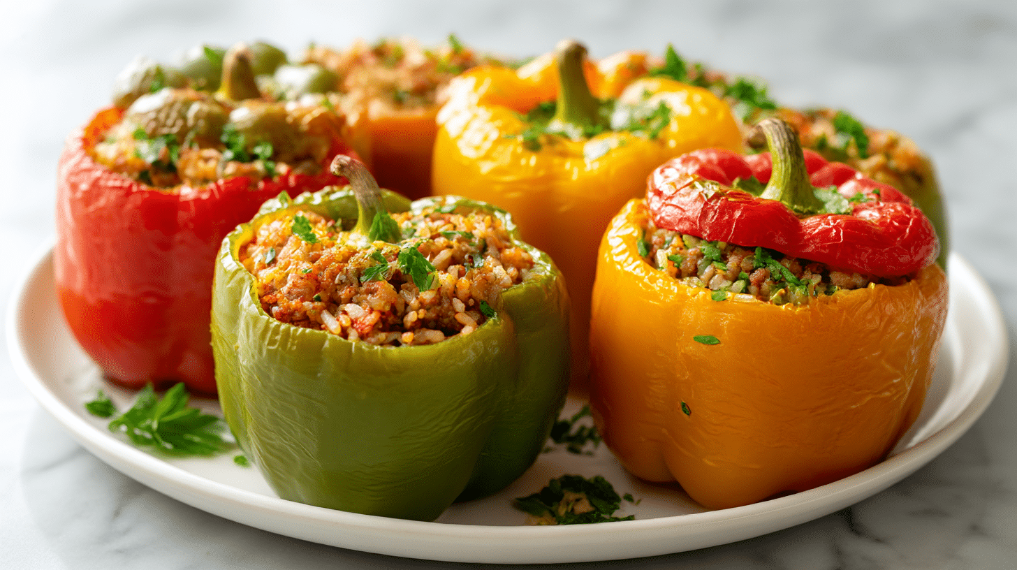 Faszerowana papryka z air fryer, danie przyjazne różnym dietom