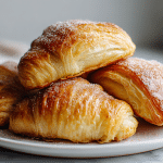 gruszki na cieście francuskim z air fryer w apetycznej aranżacji