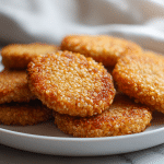Kotlety z kaszy gryczanej z air fryer na talerzu, pyszne i zdrowe danie.