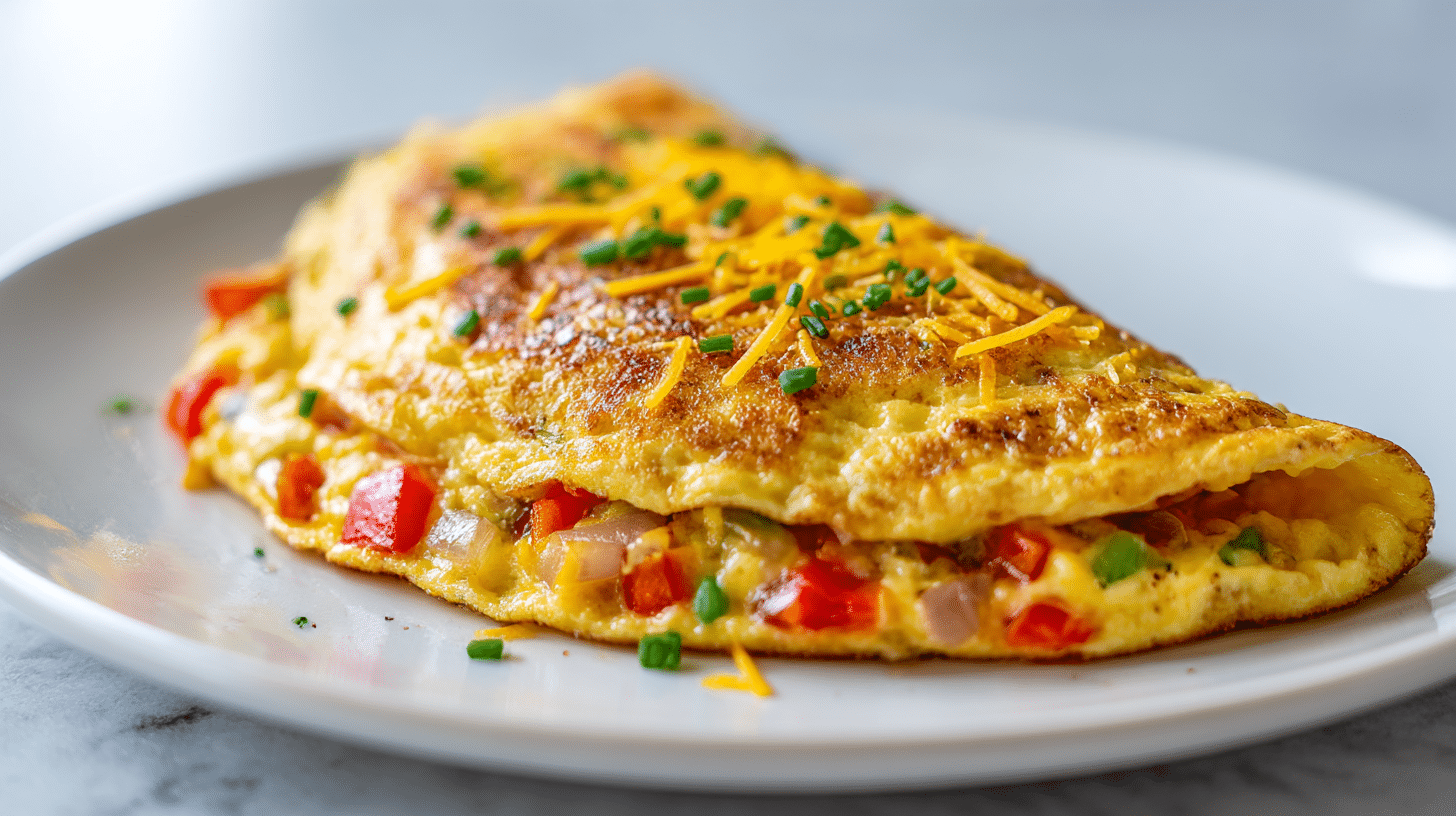 pyszny omlet z air fryer przygotowany idealnie