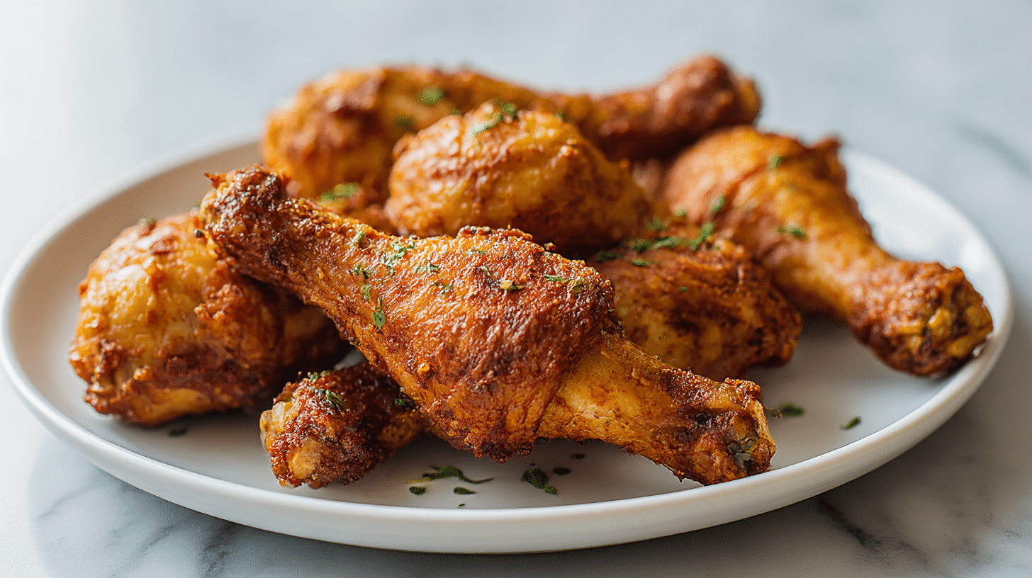 apetyczne pałki z kurczaka airfryer na stole