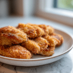 paluszki rybne airfryer na talerzu