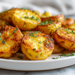 Pyszne pieczone ziemniaki airfryer na talerzu