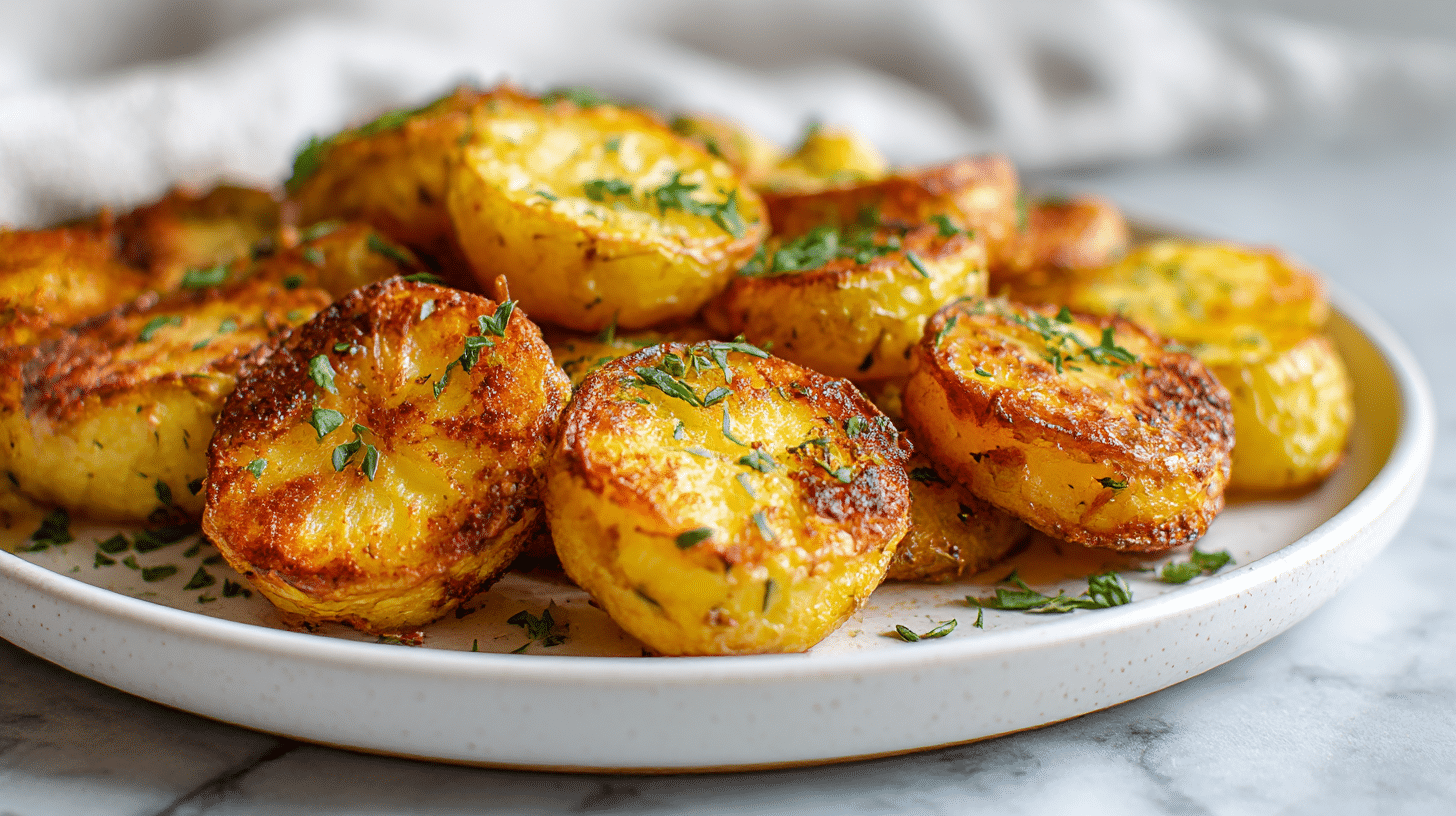 Pyszne pieczone ziemniaki airfryer na talerzu