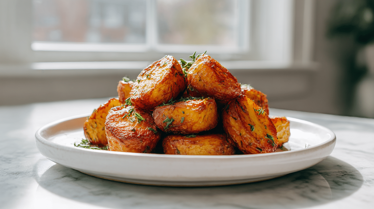Przepyszne pieczone ziemniaki airfryer na stole