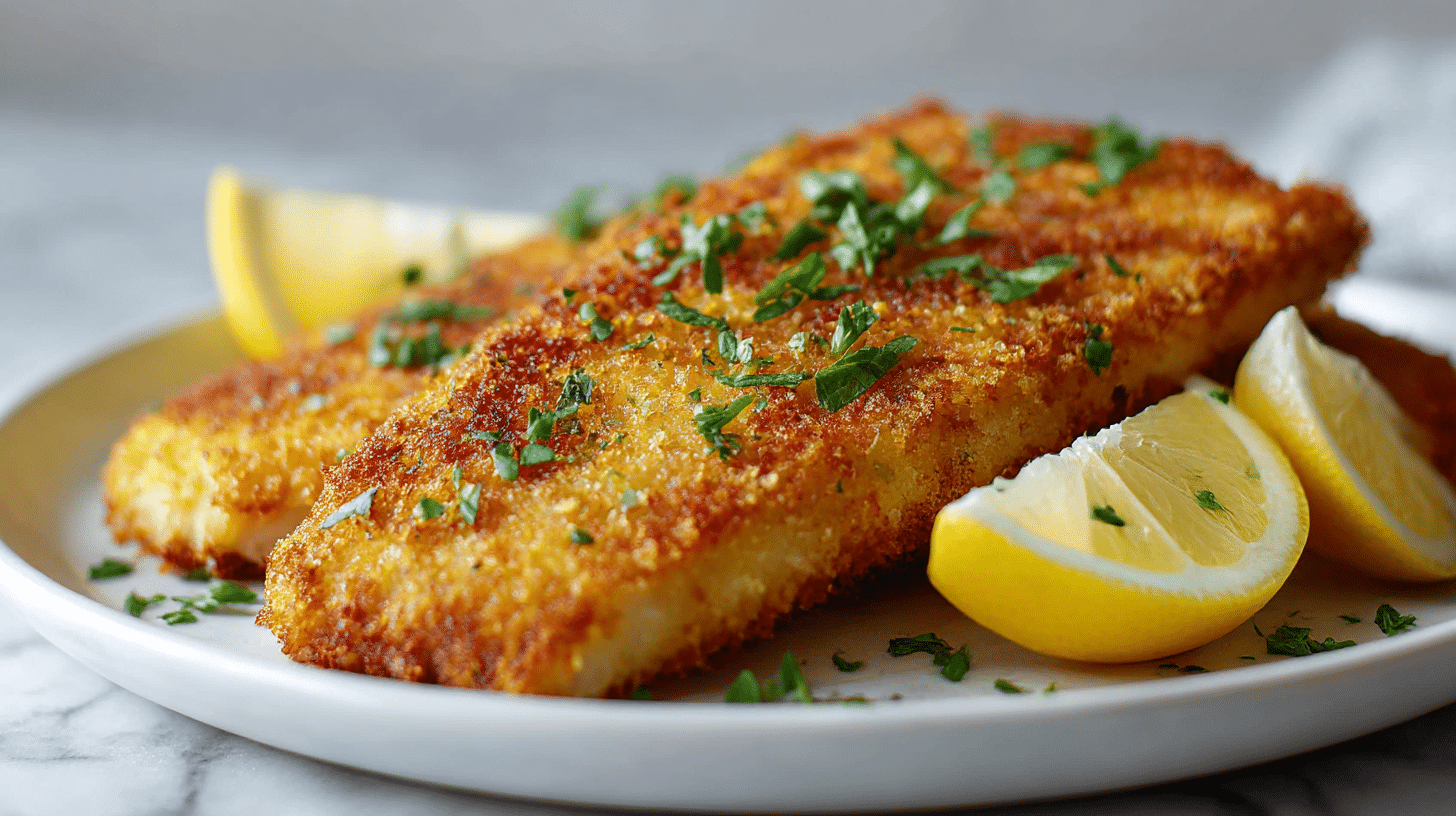 rybe z frytkownicy beztluszczowej pięknie podane na talerzu