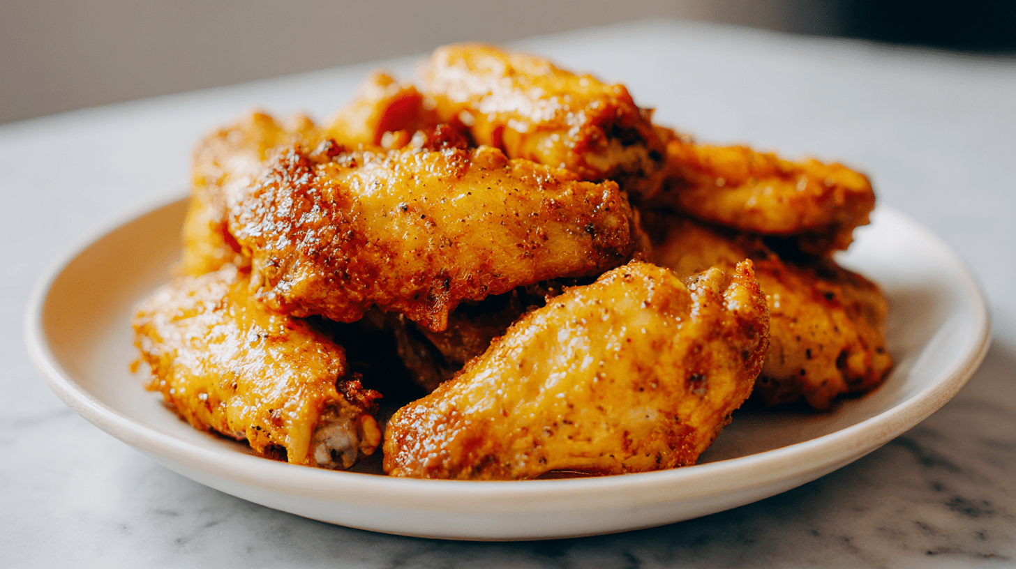 Soczyste skrzydełka airfryer na talerzu