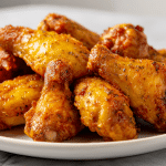 Skrzydełka airfryer podane z chrupiącą skórką