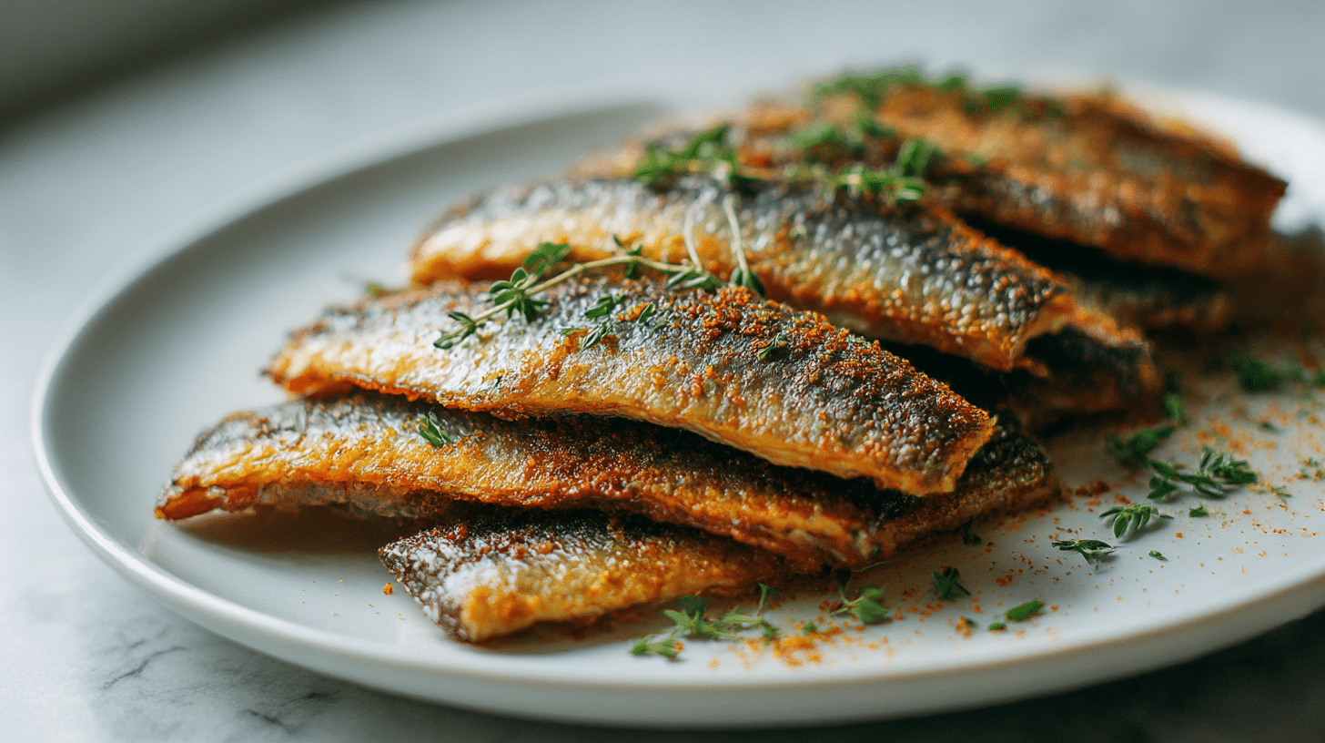 przygotowane sledzie pieczone w air fryer z ziołami