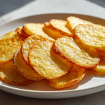 talarki z ziemniakow z air fryer na talerzu