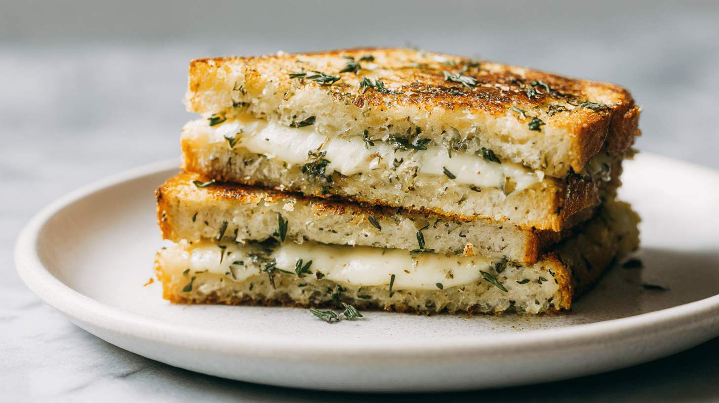 chrupiące tosty z serem z air fryer na drewnianym blacie