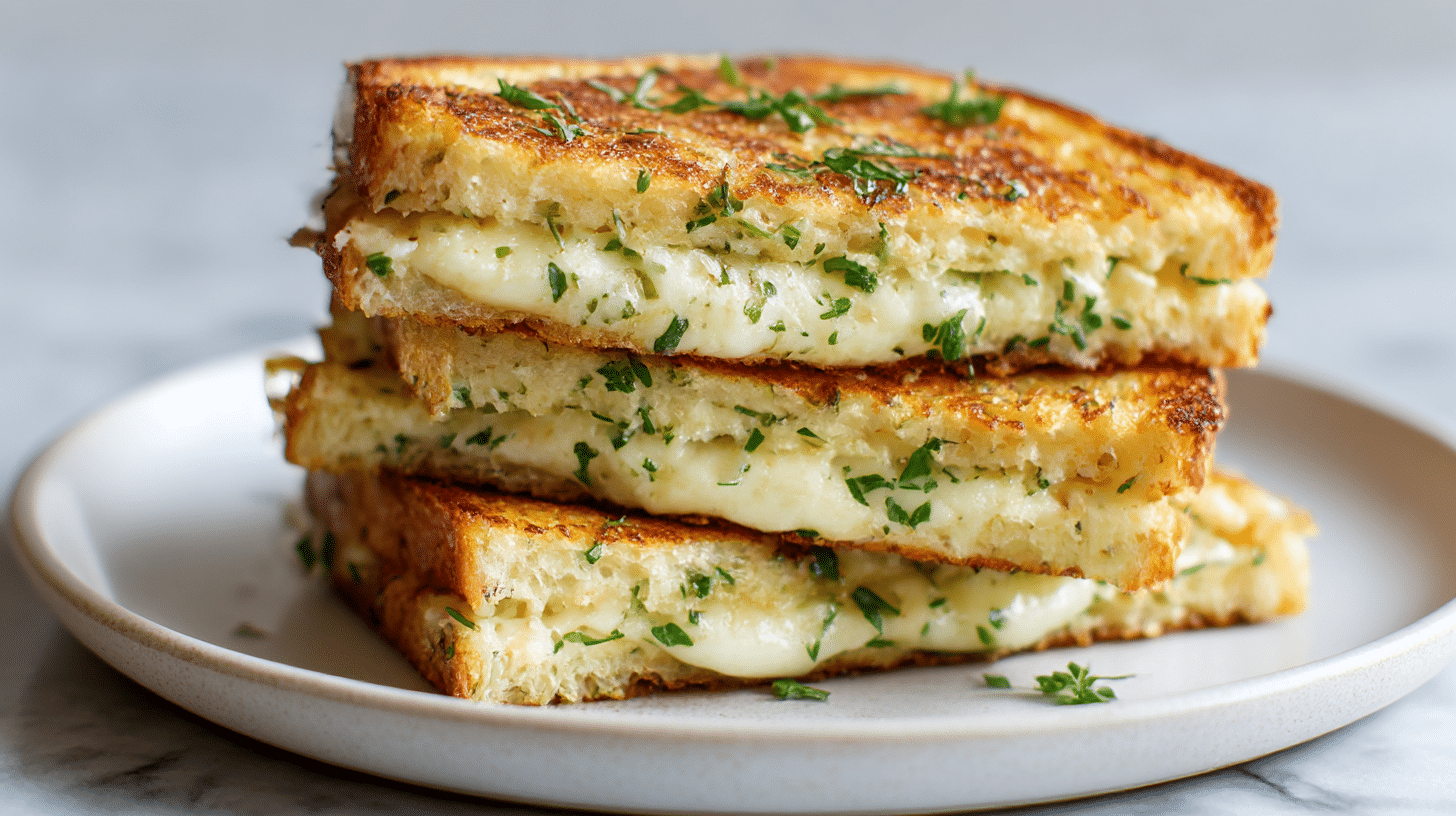 tosty z serem z air fryer z pysznymi dodatkami w tle