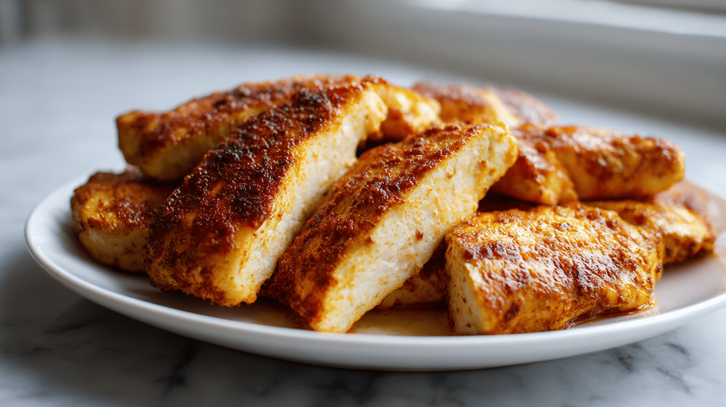 Pyszny airfryer filet z kurczaka z kolorowym warzywami.