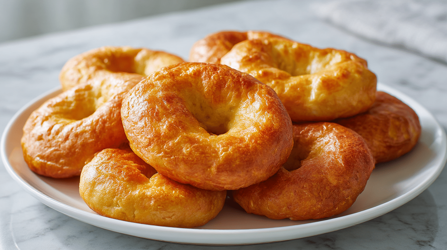Kreatywne bajgle z jogurtu greckiego air fryer, proste i smaczne.