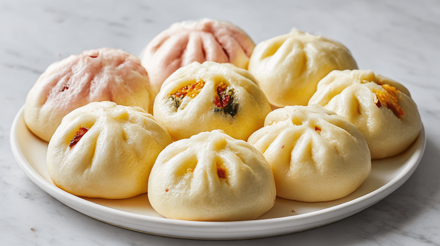 bulki na parze z airfryer podane z sosem