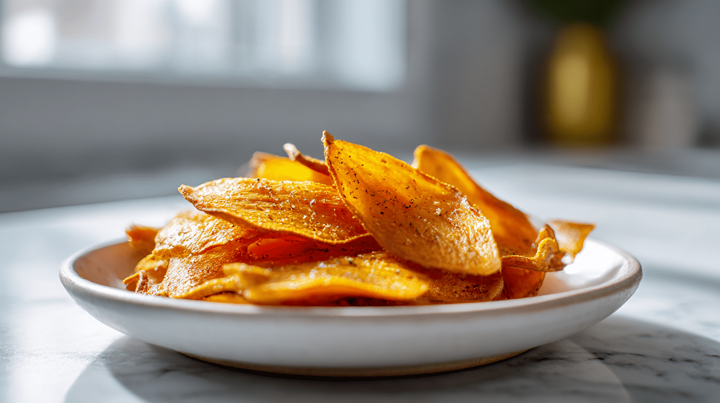 casca de batata frita na airfryer na każdym stole.