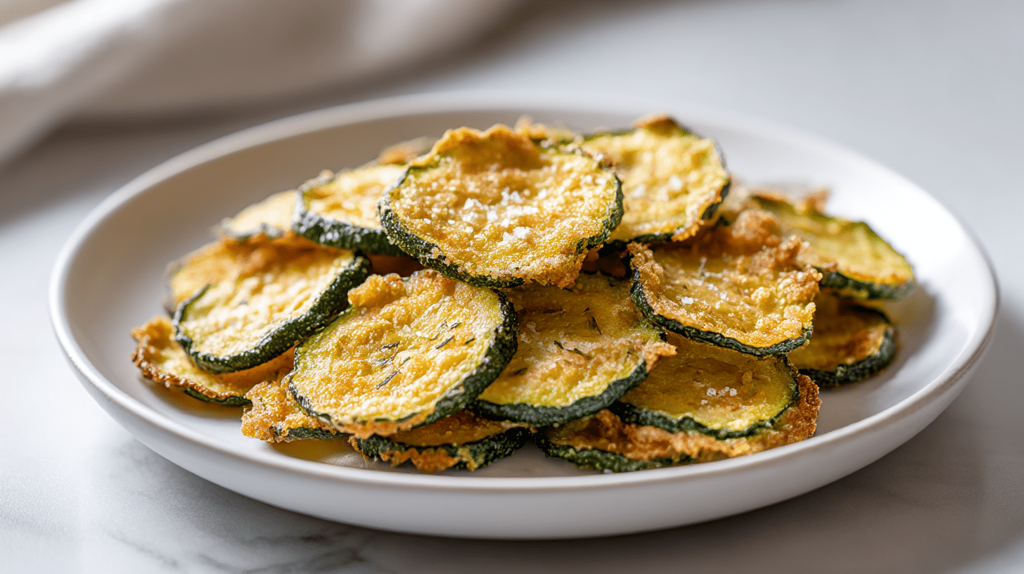 chips de abobrinha airfryer na stole