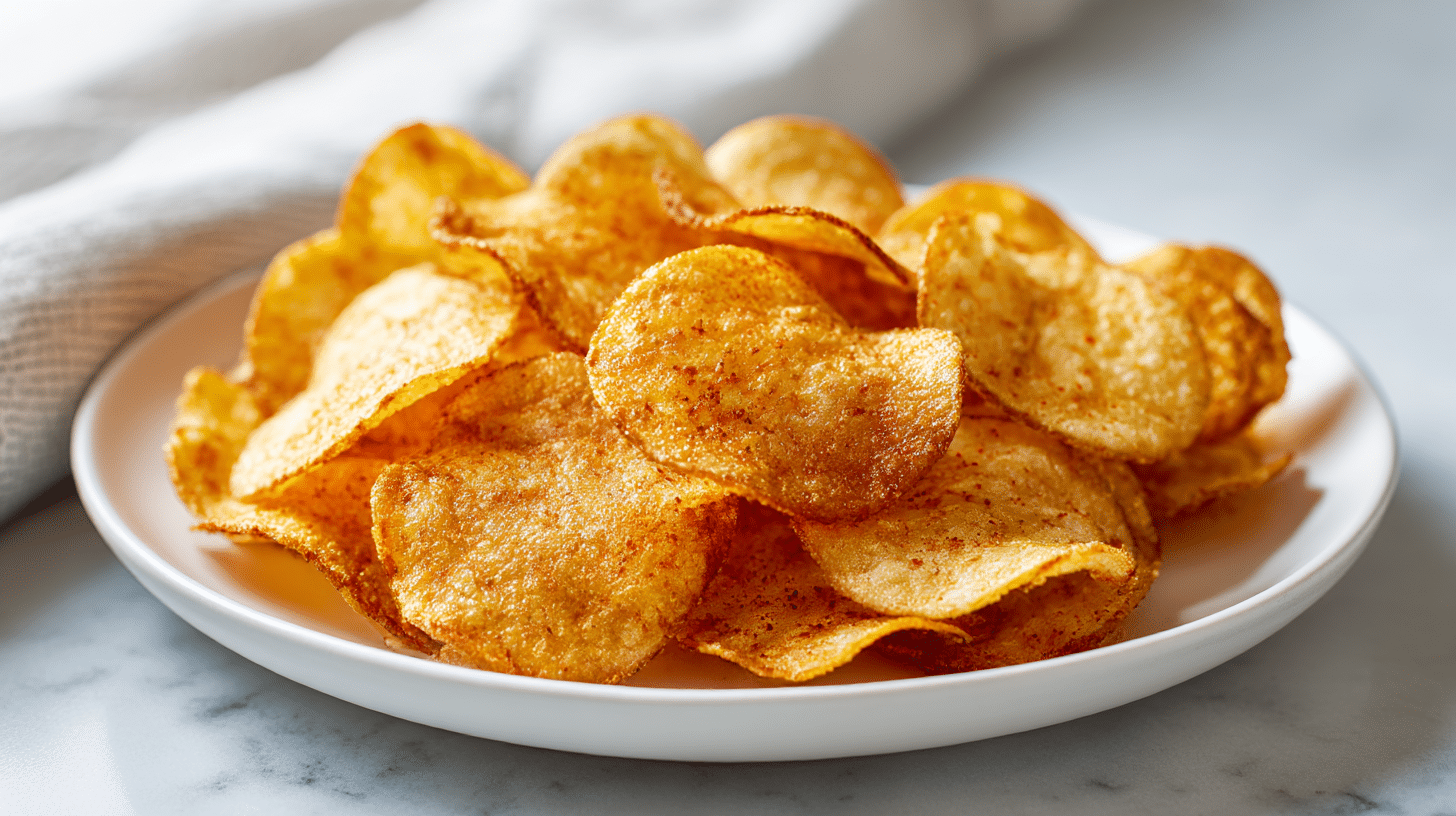 chipsy z airfryera w misce