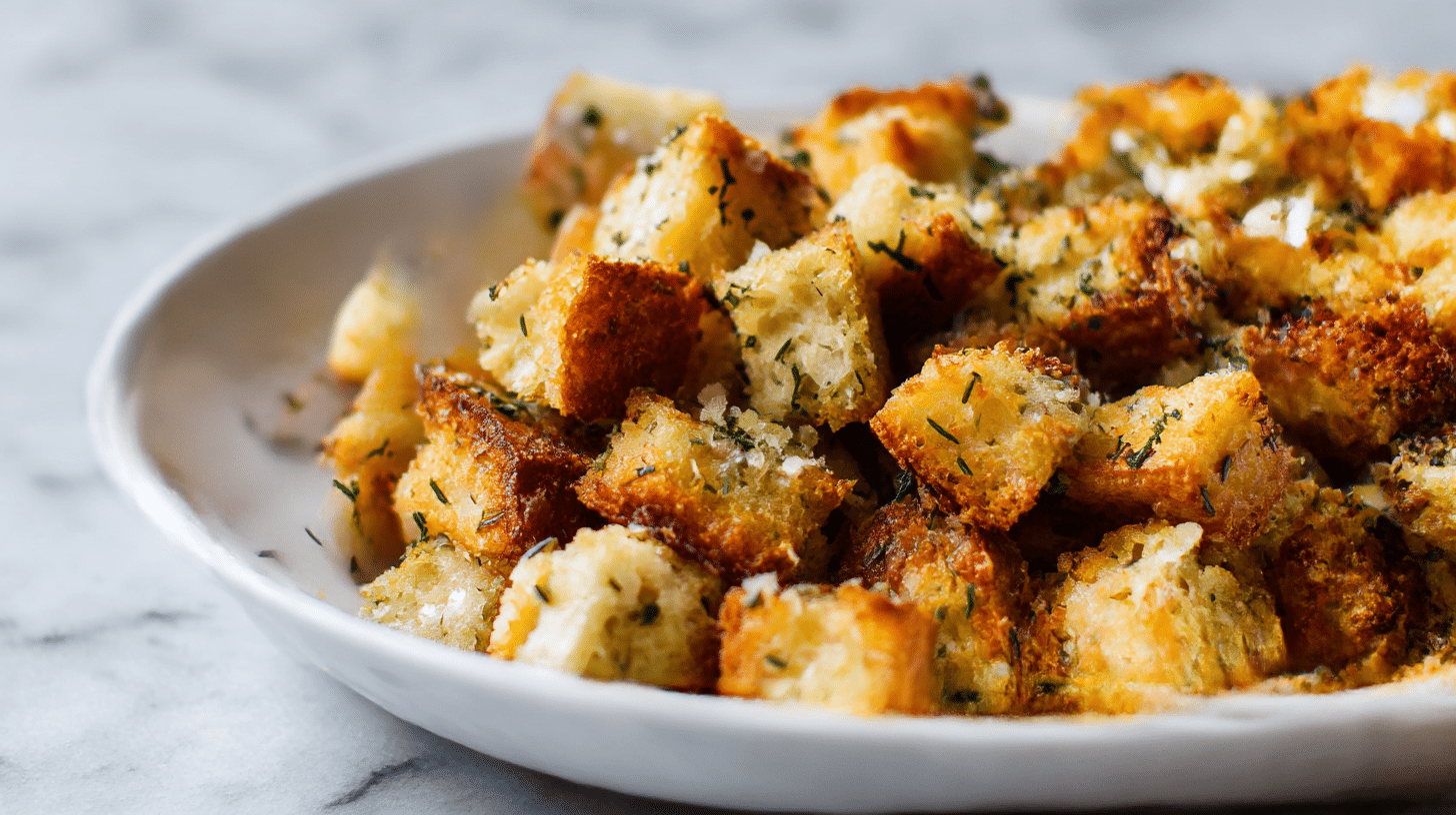 grzanki do zupy airfryer, lekkie i zdrowe