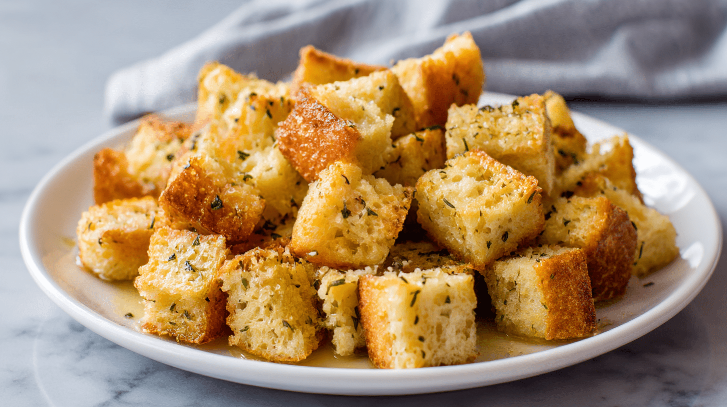 Grzanki z chleba airfryer z dodatkiem ziół