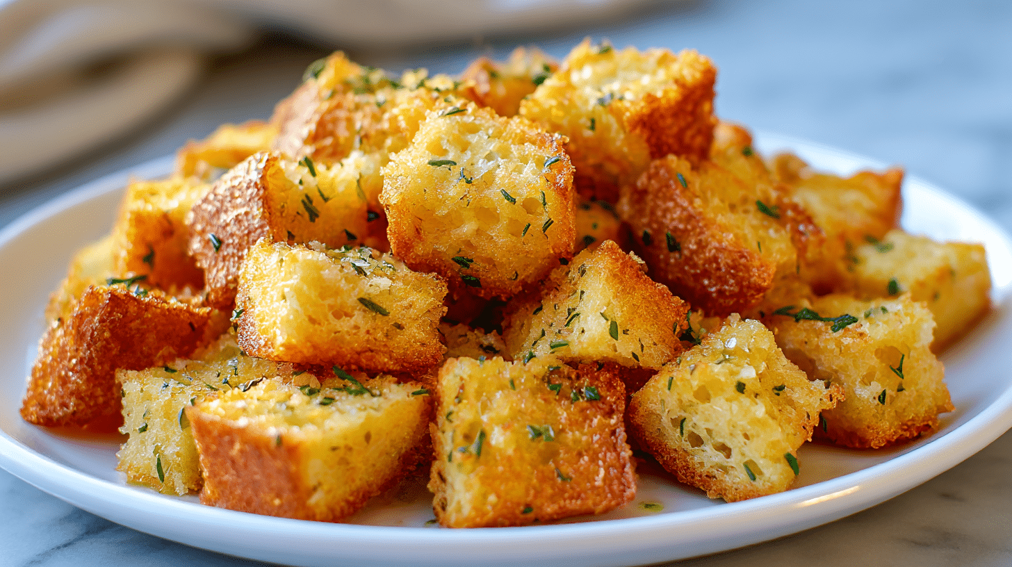 Ciepłe grzanki z chleba airfryer z serem