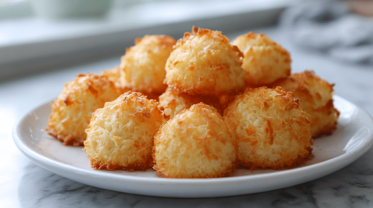 Pyszne keto kokosanki z airfryer na talerzu